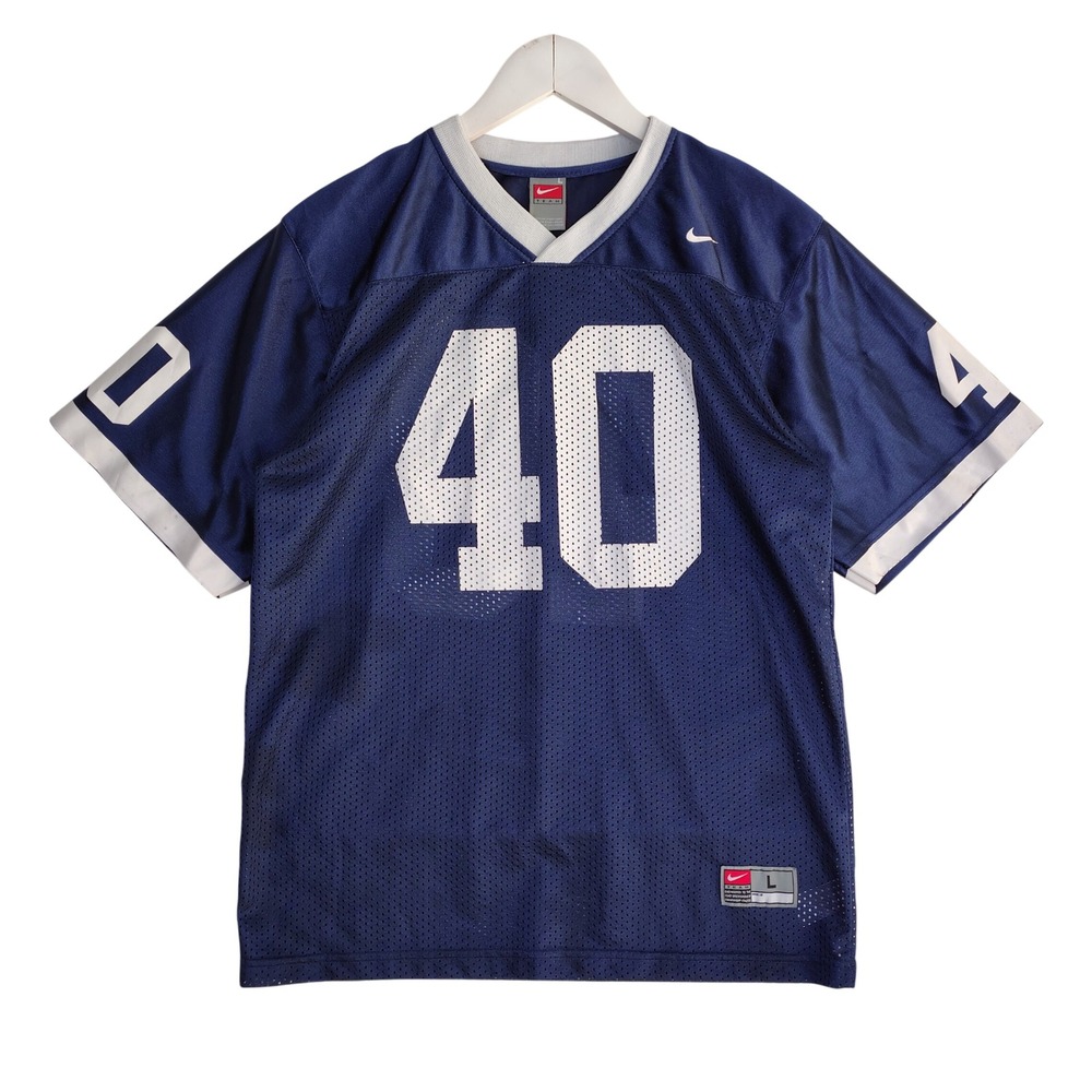 Nike Team Football Jersey Navy Blue Mesh Number 40 Mens Large 4797 001-37